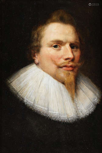 Portrait of a gentleman, bust-length, in black costume and a white ruff Follower of Michiel Jansz. van Miereveldt(Delft 1567-1641)