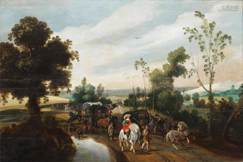 A military procession Flemish Schoolcirca 1640