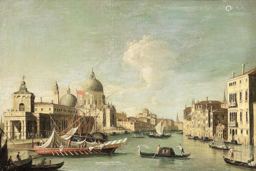 The Entrance to the Grand Canal, Venice with Santa Maria della Salute beyond Follower of Jacopo di Paolo Marieschi(Venice 1711-1794)