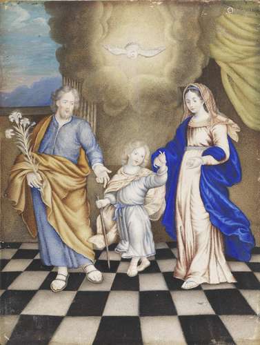 The Holy Family unframed Italian School17th Century