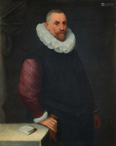 Portrait of a gentleman, three-quarter-length,  Circle of Federico Barocci(Urbino circa 1535-1612)