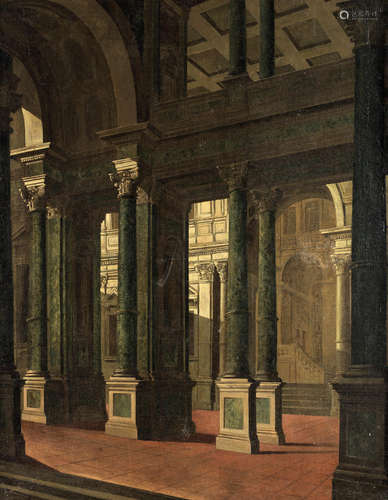 An architectural capriccio Italian School18th Century