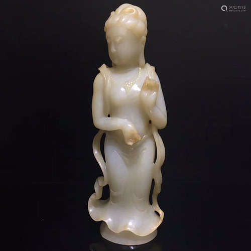 A HETIAN JADE GUANYIN BUDDHA