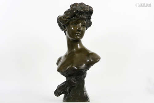 VAN DER STRAETEN GEORGES (1856 - 1928) antieke sculptuur in brons : 