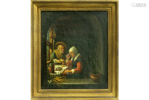 SILVESTRI GIUDETTA (19° EEUW) olieverfschilderij op doek naar een renaissance werk : [...]