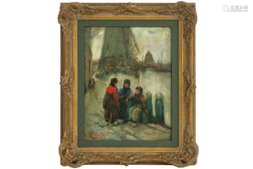 VAN RIET WILLY (1882 - 1927) olieverfschilderij op paneel : 