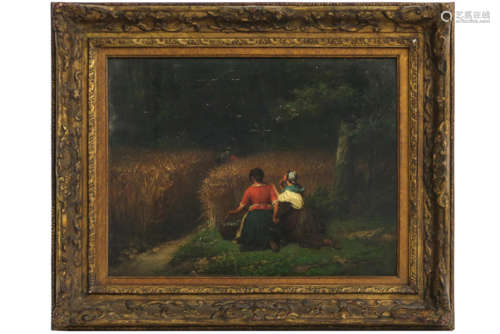 VERHEYDEN FRANCOIS (1806 - 1889) negentiende eeuws olieverfschilderij op paneel met [...]