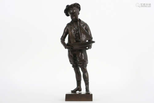 LAPORTE ÉMILE (1858 - 1907) antieke sculptuur in brons met een schattig thema : [...]