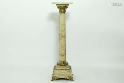 Antieke piédestalle in marmer en brons - hoogte : 111 cm - - antique pedestal [...]