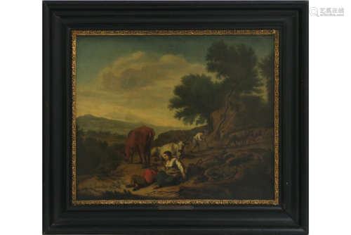 BERCHEM NICOLAES (1620 - 1683) - NAVOLGER achttiende eeuws olieverfschilderij op doek [...]
