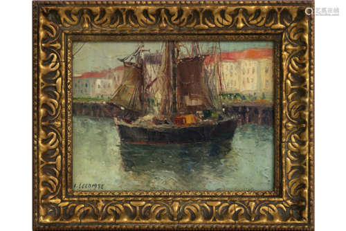 LECOMTE LÉOPOLD (1890 - 1963) olieverfschilderij op doek : 