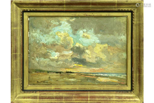 MATHIEU PAUL (1872 - 1932) olieverfschilderij op paneel : 