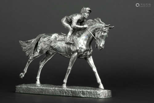 20 ste eeuwse sculptuur in gemerkt massief zilver : 