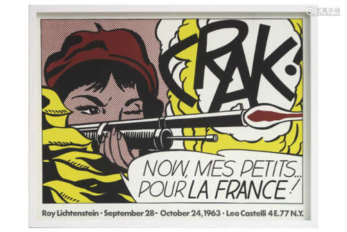 ROY LICHTENSTEIN (1923 - 1997) zeefdruk / poster voor de expo bij Leo Castelli in [...]
