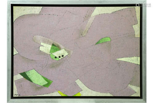 Reproductie op doek van een werk van Georges Collignon (1923 - 2002) dd 1965 - 85 x [...]
