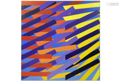 VAN DEN ABBEEL JAN (1943 - 2018) groot schilderij op doek met een typisch abstracte [...]