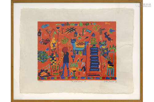 JANSSEN GERTIE (° 1949) silkscreen op handgeschept papier n° 43/44 getiteld : Le [...]