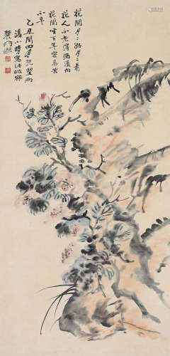 曾熙 1861-1930 花卉 纸本立轴