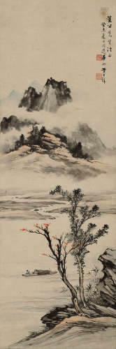 黄君璧 1898—1991 《山水》 纸本立轴