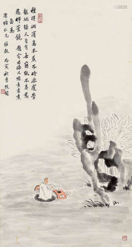俞明 1884—1935 人物 纸本立轴