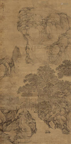 张经 1492—1555 山水 绢本立轴