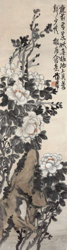 蒲华 1832—1911 芍药 纸本立轴