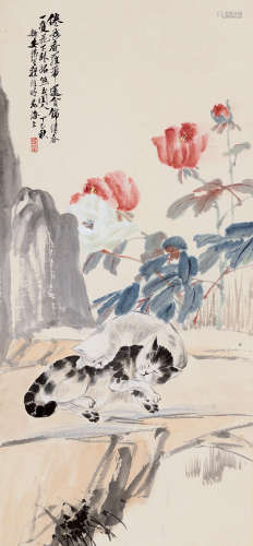 程璋 1869－1938 猫 纸本立轴