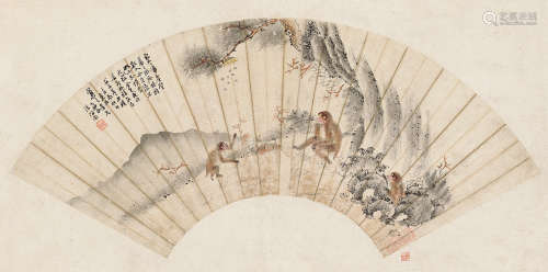 张问陶 1764—1814 猴 纸本镜片