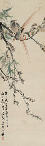 马万里 1904-1979 《花鸟》 纸本立轴