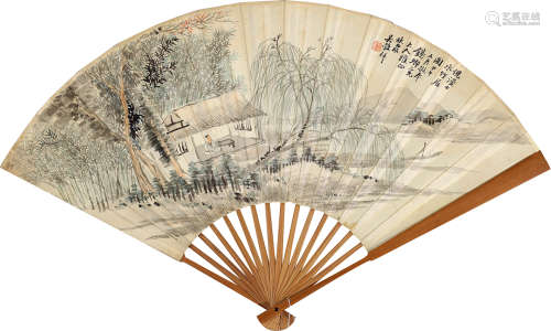 吴谷祥 1848—1903 山水 纸本成扇
