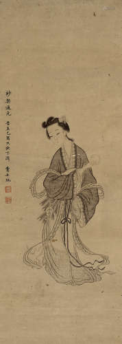 费丹旭 1802—1850 《仕女》 纸本立轴