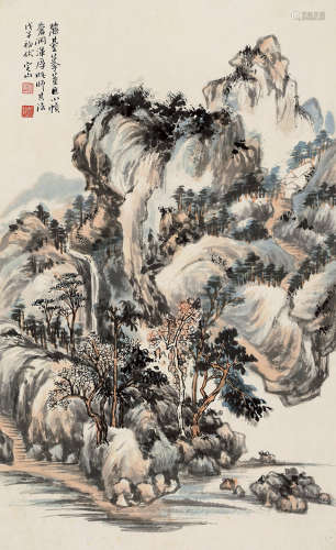 陈定山 1897-1987 山水 纸本立轴