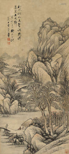 方薰 1736—1799 山水 纸本立轴