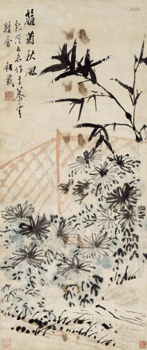 钱载 1708—1793 花卉 纸本立轴