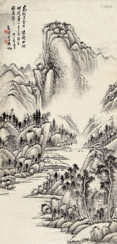 吴待秋 1878—1949 山水 纸本立轴