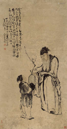 黄慎 1687—1770 人物 纸本立轴
