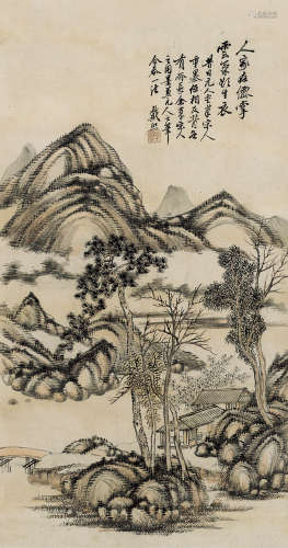 戴熙 1801－1860 山水 纸本镜片