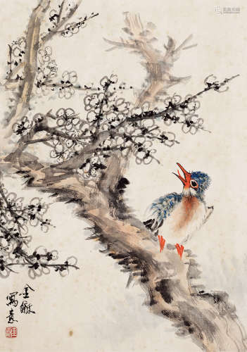 金梦石 1869—1952 《花鸟》 纸本软片