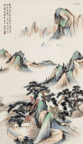 俞剑华 1895—1979 山水 纸本立轴