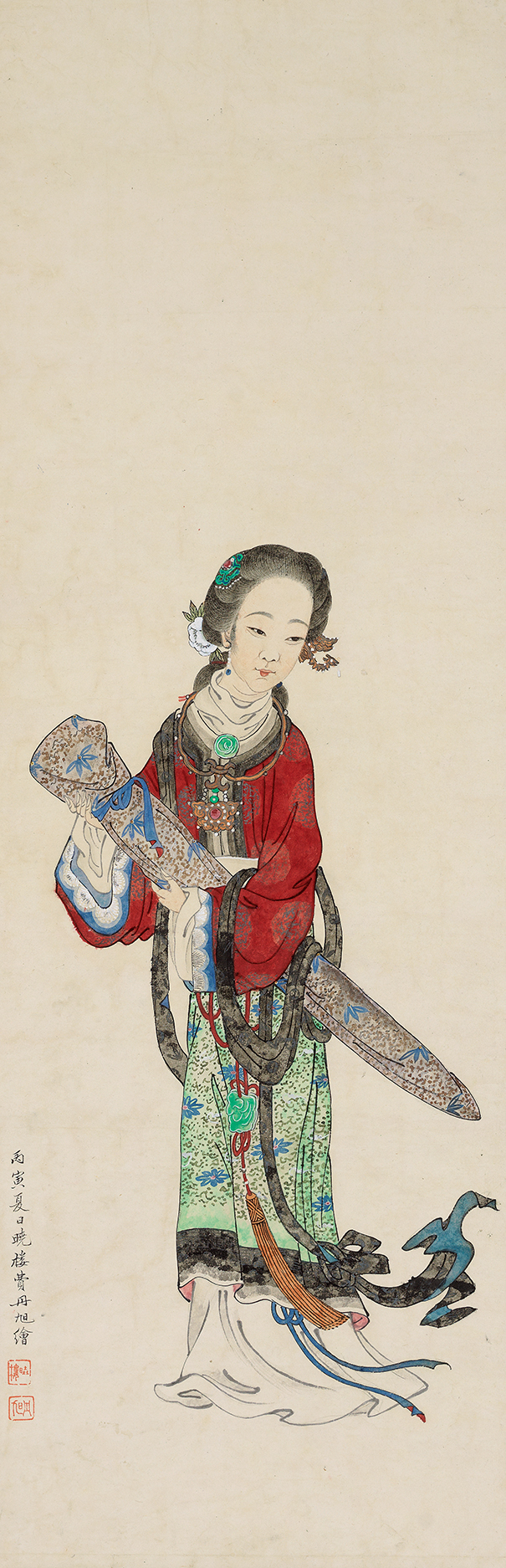 费丹旭 1802—1850 仕女 纸本立轴