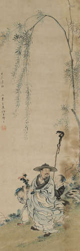 王小某 1794-1877 人物 纸本立轴