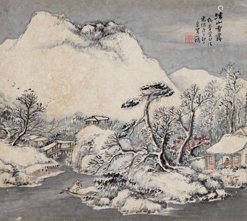 吴石仙 1845-1916 山水 纸本镜片