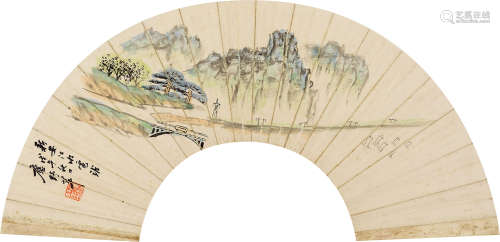 应野平 1910—1990 山水 纸本镜片