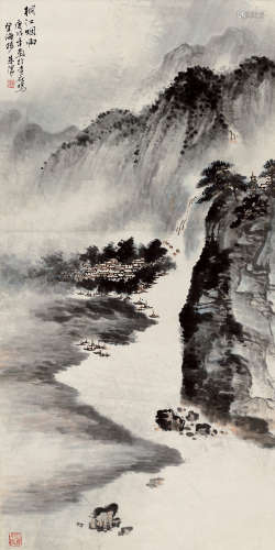 朱泽 b.1924 山水 纸本立轴