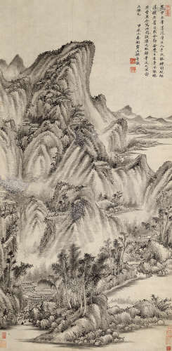 王鑑（款） 1598-1677 《山水》 纸本立轴