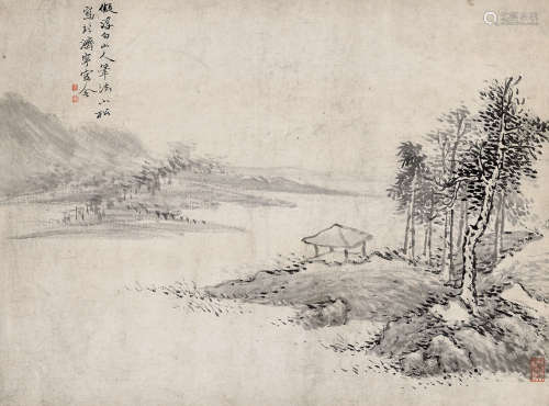 黄小松 1744-1802 山水 纸本立轴
