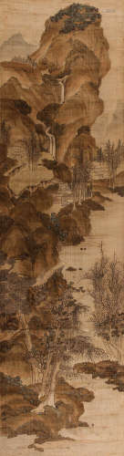 文徵明（1470—1559） 春山渔隠 立轴 绢本