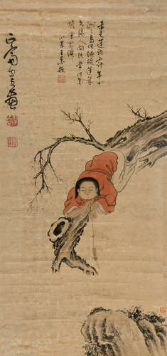 闵贞（1730～1788） 人物 立轴 纸本