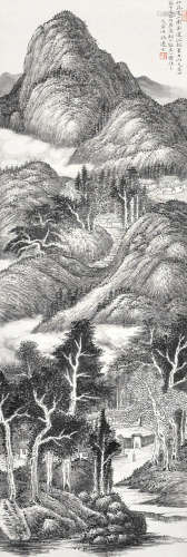 沈迈士（1891～1986） 山水 立轴 纸本