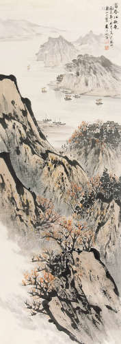 宋文治（1919～1999） 富春江秋色 立轴 纸本